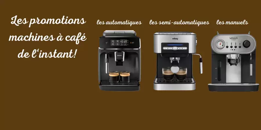 échantillon de 3 machines à café en promotion